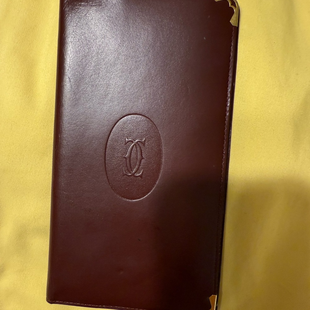 Cartier Brown Leather Card and Money Holder